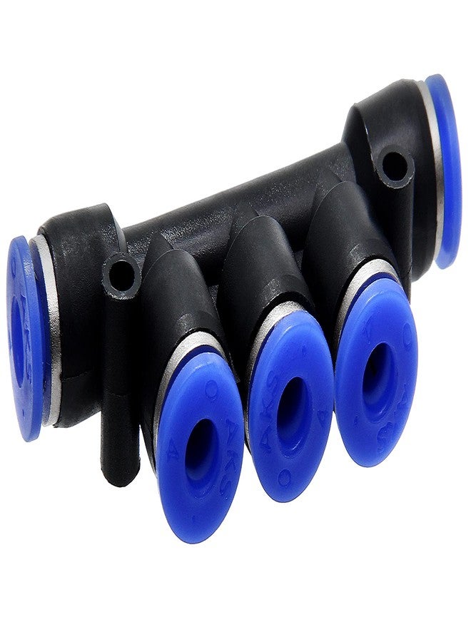 Mecion 4mm Push to Connect Fittings Inline Manifold Union Tubing Fitting Plastic Quick Release Connectors, Pack of 5 - Image 5